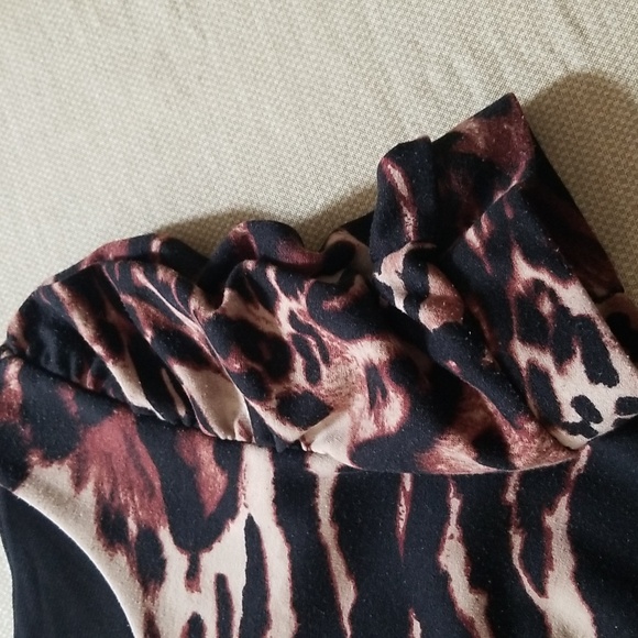 INC Animal Print Peplum Top - Picture 5 of 7